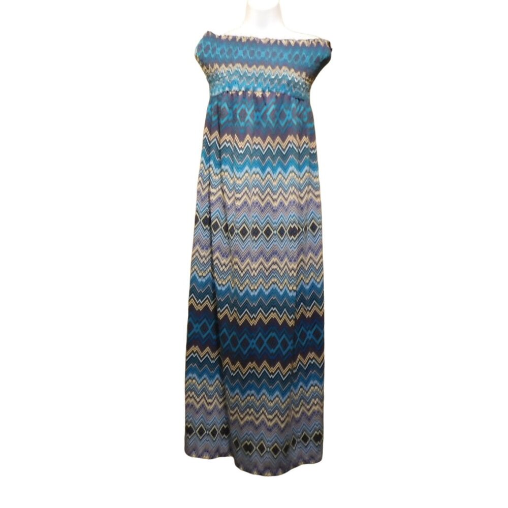 Women's No Boundaries Long Strapless Dress Sz. L (11-13) - Picture 1 of 7